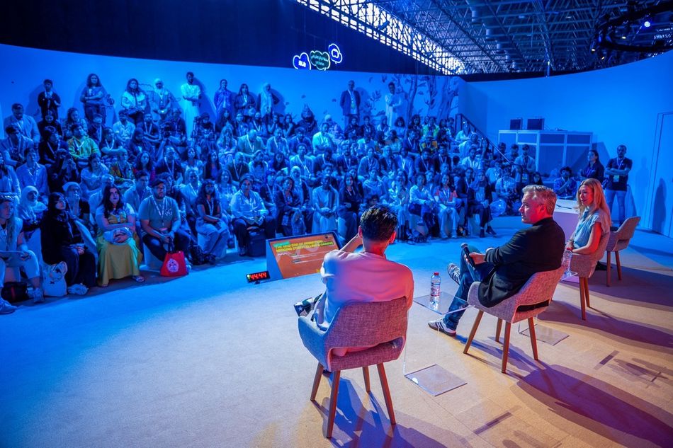 A group of creative professionals and artists participating in a previous edition of the Sharjah Animation and Comics